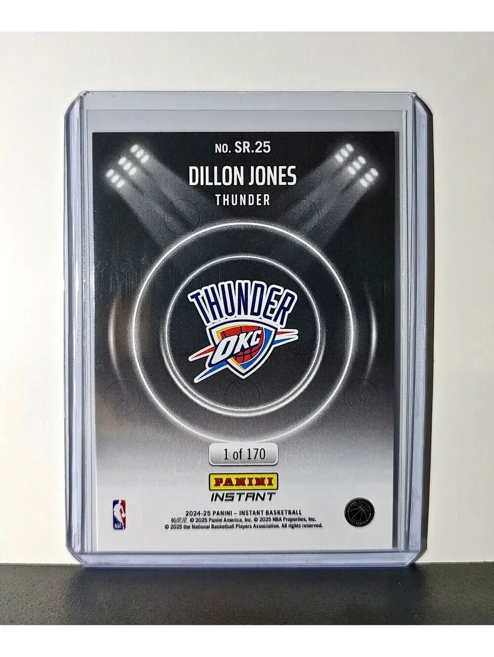 Dillon Jones Rookie 2024-25 Panini Spotlight Rookies NBA #25 Thunder 1 of 170